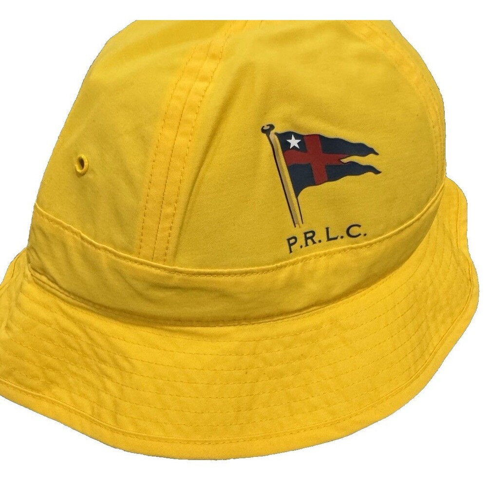 NWT POLO Ralph Lauren BUCKET HAT Beachside Sunny Day YELLOW S/M (P/M)